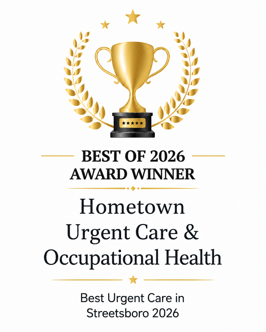 Best Urgent Care in Streetsboro 2026 award